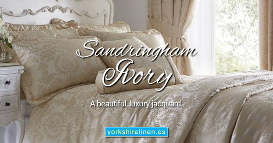 Sandringham Ivory Luxury Jacquard Bedding - Yorkshire Linen Warehouse OG01