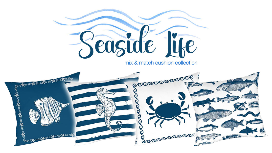 Seaside Life Cushions, Mix & Match Nautical Cushion Collection - Cushions & Cushion Pads - Yorkshire Linen Beds & More