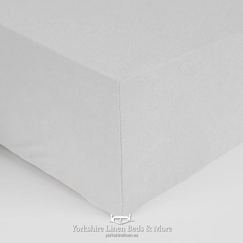 100% Cotton Stretch Jersey Sheets, White - Sheets & Pillowcases - Yorkshire Linen Beds & More