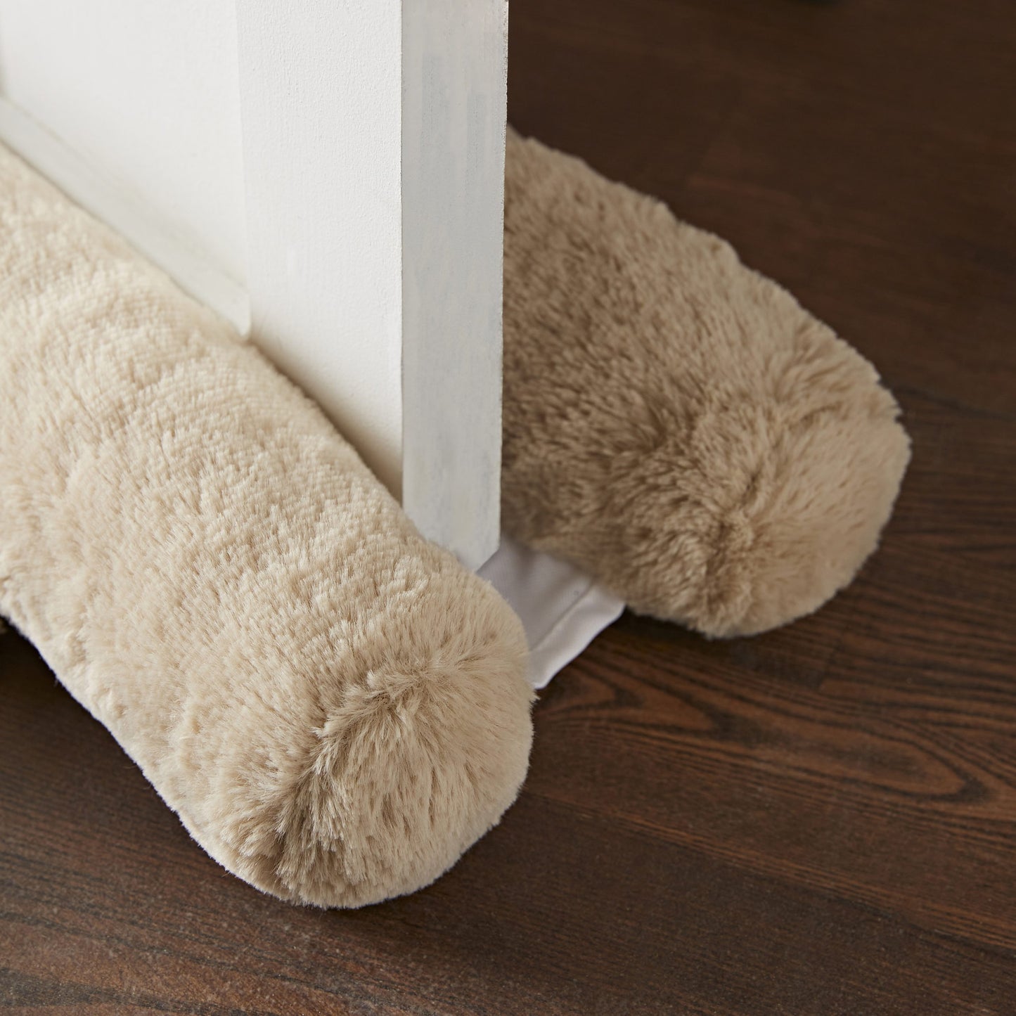 Draught Excluder Faux Fur Double Sided, Natural