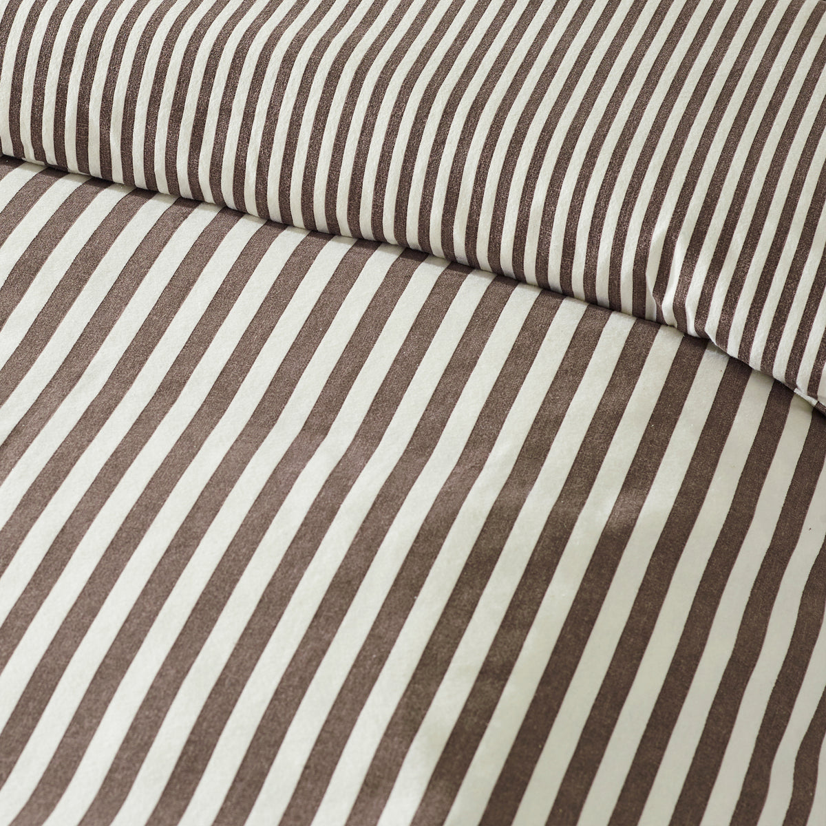 Brushed Cotton Stripe Duvet Set - Chocolate PRE-ORDER ARRIVING SOON!