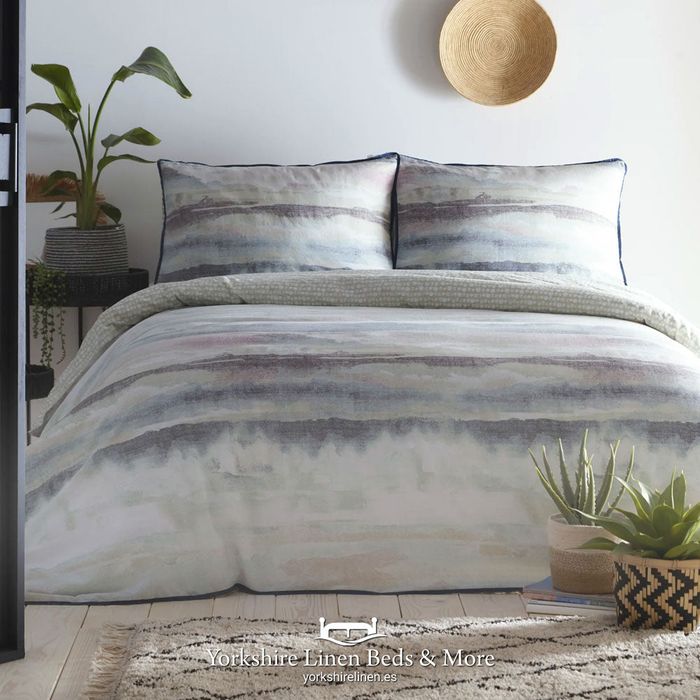 Abstract 100% Cotton Duvet Cover Set, Seafoam - Duvets Covers & Sets - Yorkshire Linen Beds & More