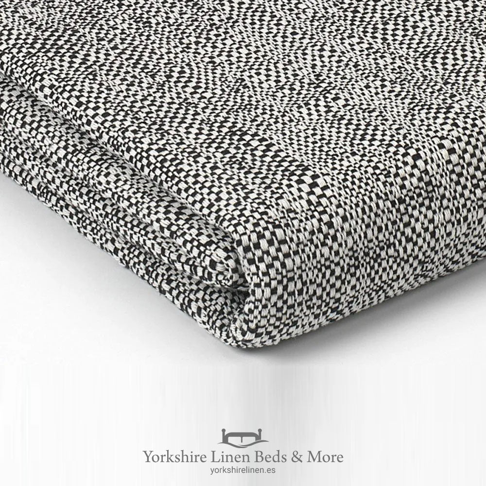 Attica Cotton Multi Use Throw, Black - Throws & Bedspreads - Yorkshire Linen Beds & More