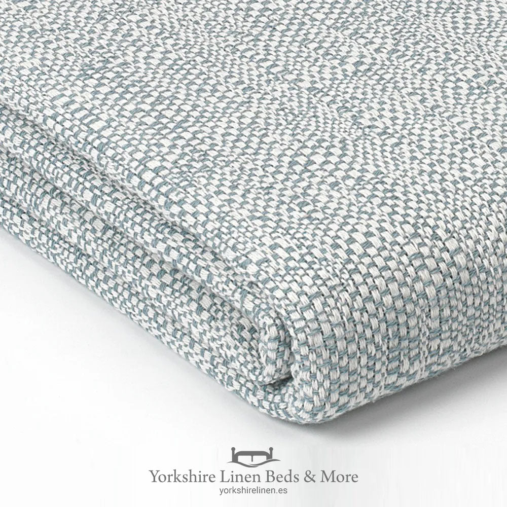 Attica Cotton Multi Use Throw, Duck Egg Blue - Throws & Bedspreads - Yorkshire Linen Beds & More