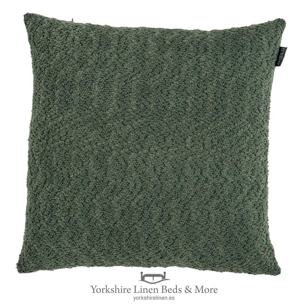 Boucle Cushions, Moss Green - Cushions & Cushion Covers - Yorkshire Linen Beds & More