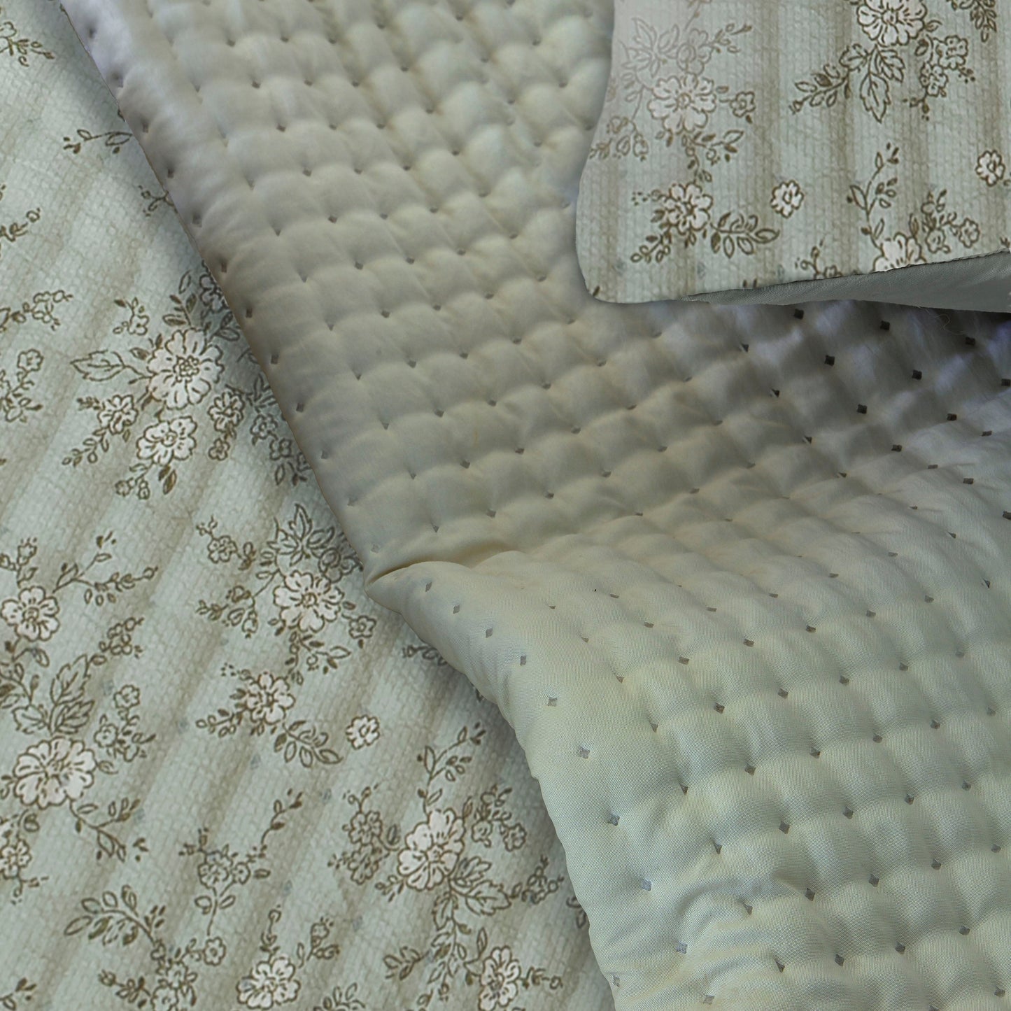 Melody Floral Bedspread - Green