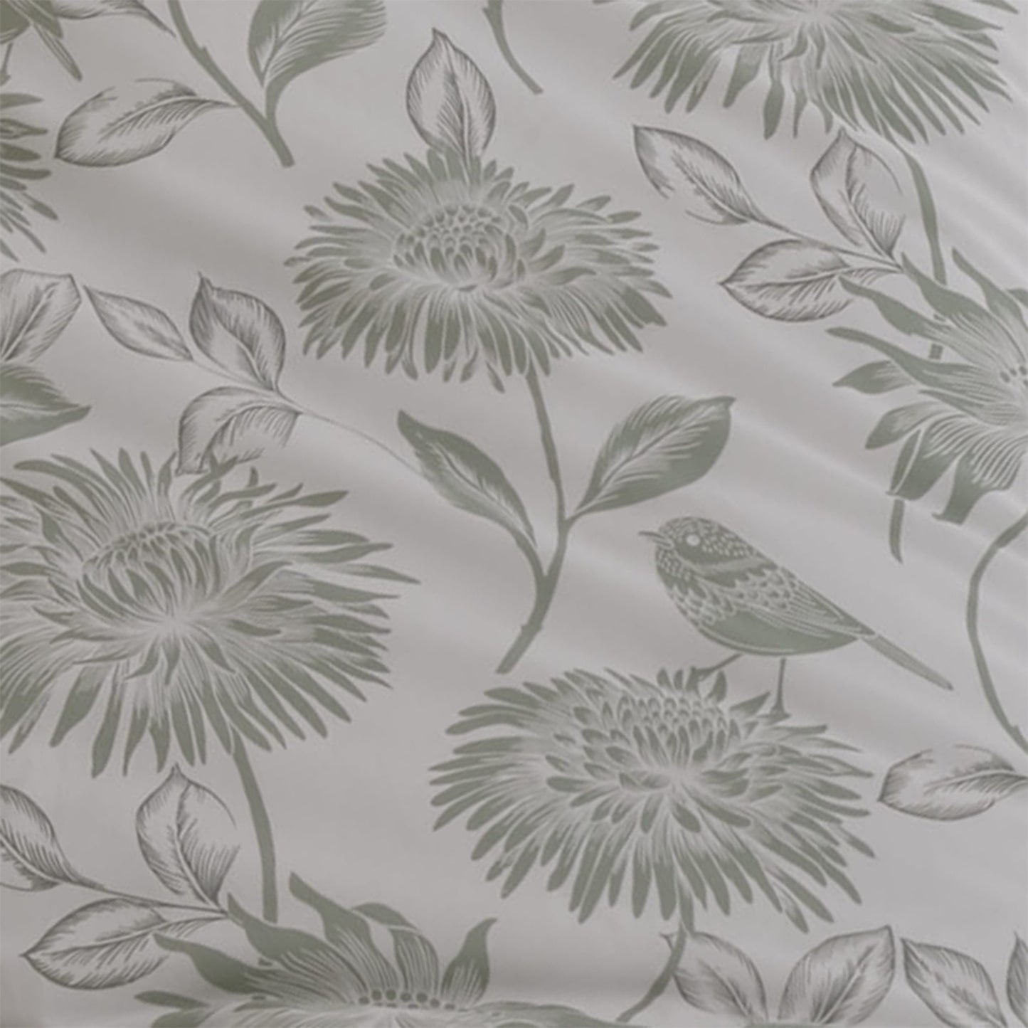 Chrysanthemum Green Reversible Duvet Set