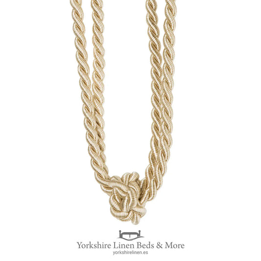 Classic Knot Tieback, Beige - Curtains & Accessories - Yorkshire Linen Beds & More