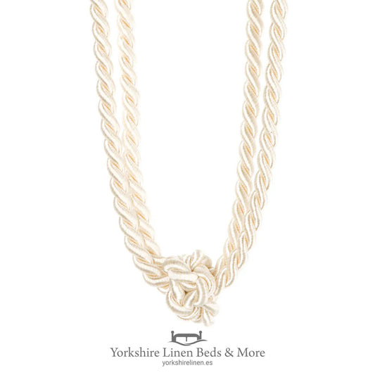 Classic Knot Tieback, Ivory - Curtains & Accessories - Yorkshire Linen Beds & More