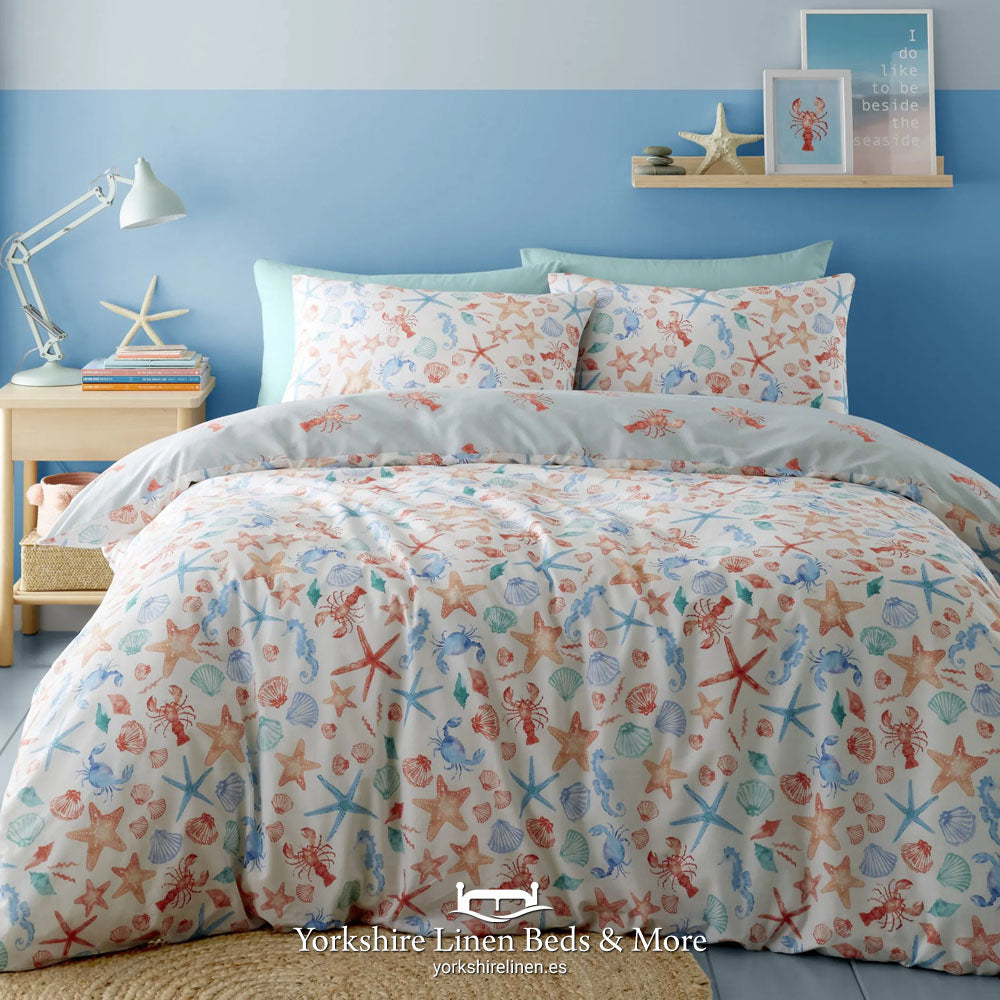 Coastal Bay Multi Duvet Set - Duvet Covers & Sets - Yorkshire Linen Beds & More