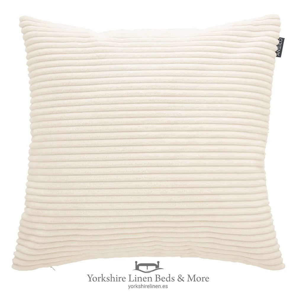Corduroy Ribbed Cushion Range, Beige - Cushions & Cushion Covers - Yorkshire Linen Beds & More