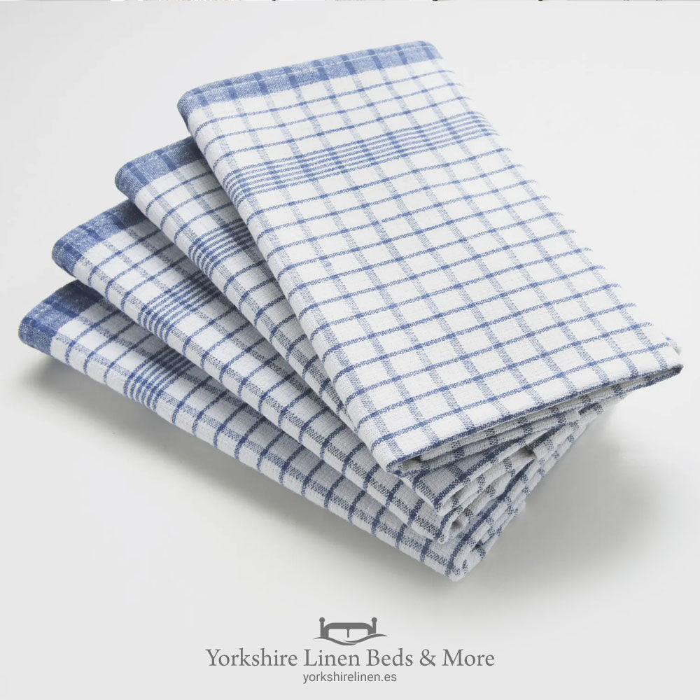 Cotton Tea Towels, Blue - Towels & Bathroom - Yorkshire Linen Beds & More