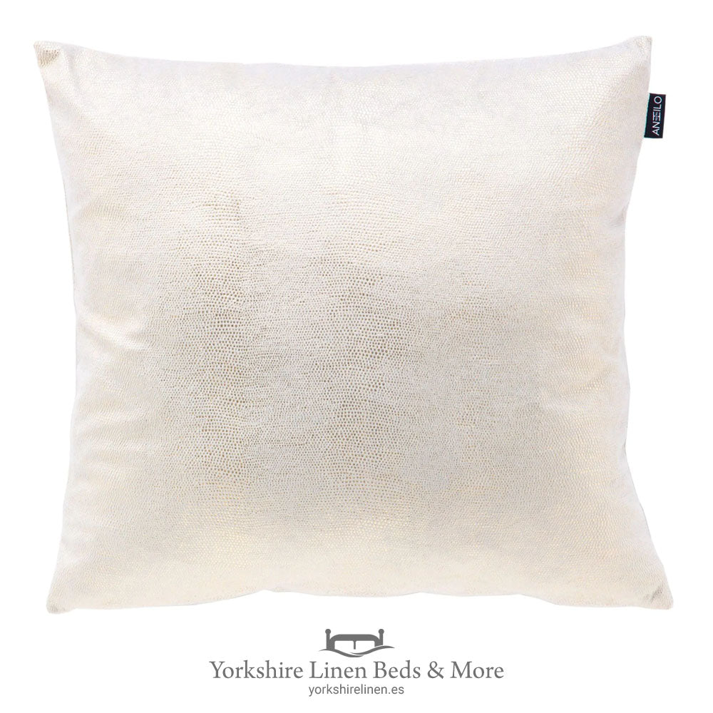 Ebro Luxury Cushion, Pearl & Gold - Cushions and Soft Furnishings, Yorkshire Linen Beds & More