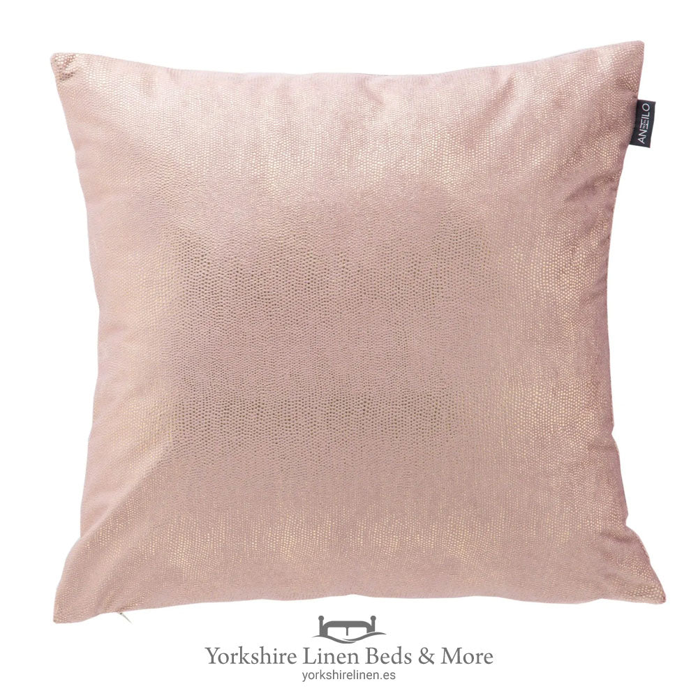 Ebro Luxury Cushion, Pink & Gold - Cushions and Soft Furnishings, Yorkshire Linen Beds & More