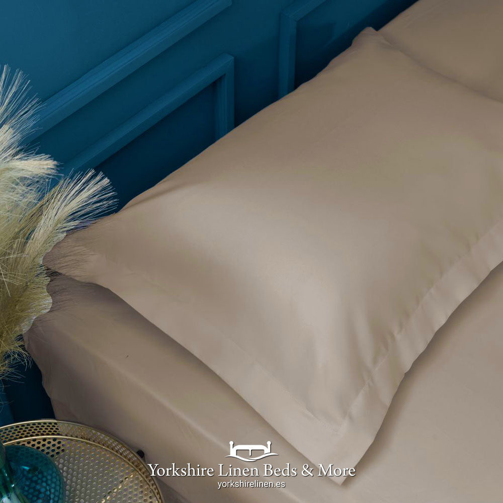 Egyptian Cotton Pillowcase, 600TC, Taupe - Sheets & Pillowcases - Yorkshire Linen Beds & More, Mijas, Spain