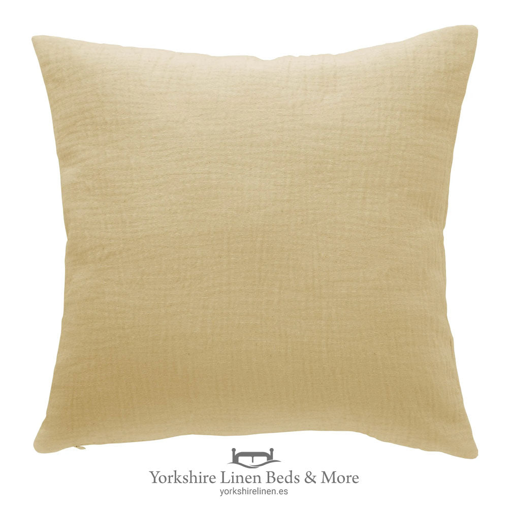 Elian Cotton Cushion, Mustard - Cushions & Cushion Covers - Yorkshire Linen Beds & More