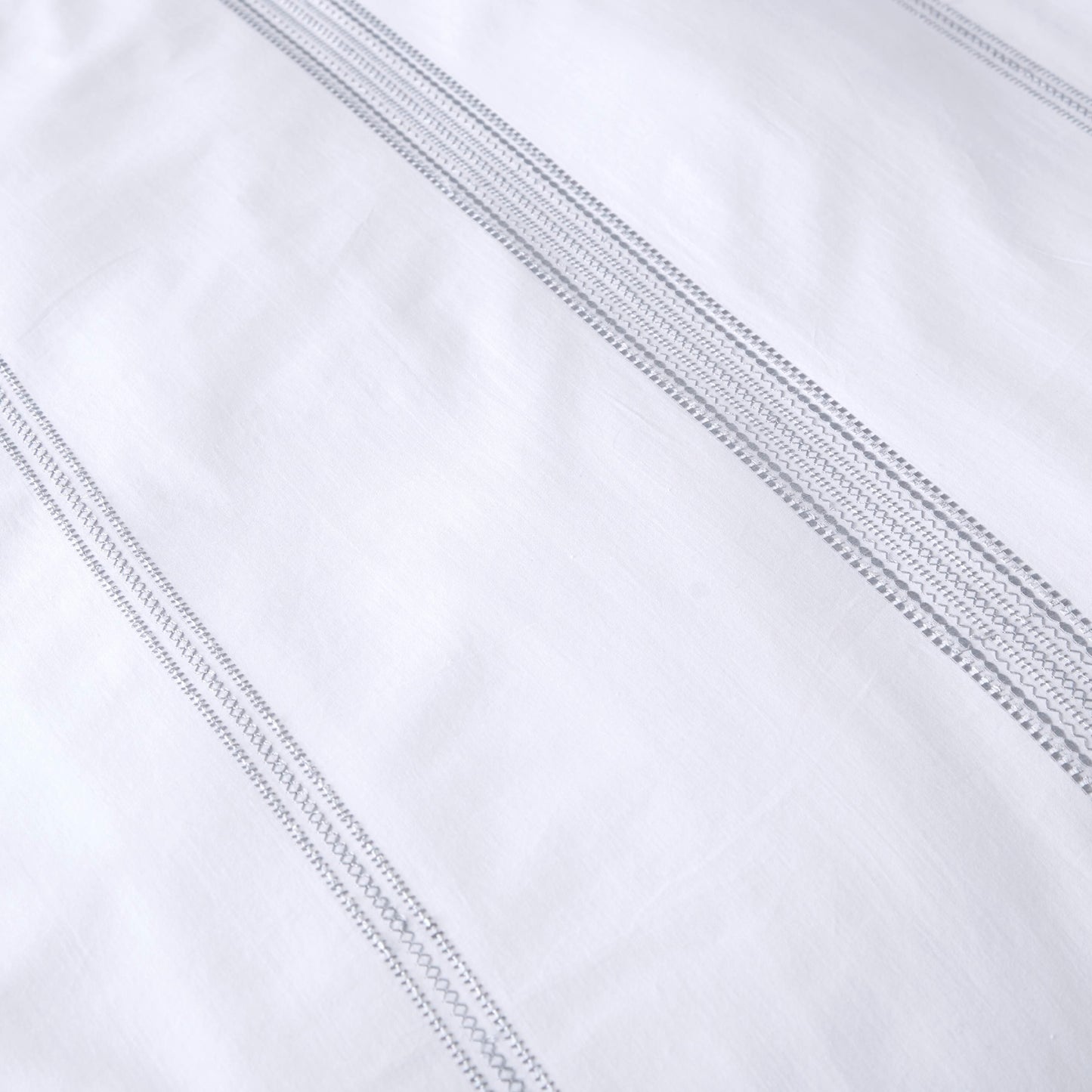 Embroidered Bands 200 Thread Count Cotton Duvet Set FLASH SALE