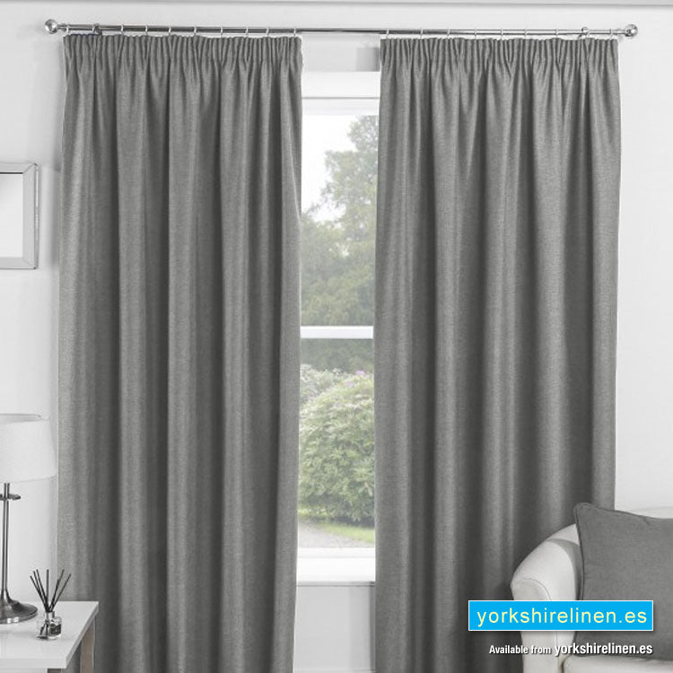 Essence Blackout Pencil Pleat Curtains, Grey