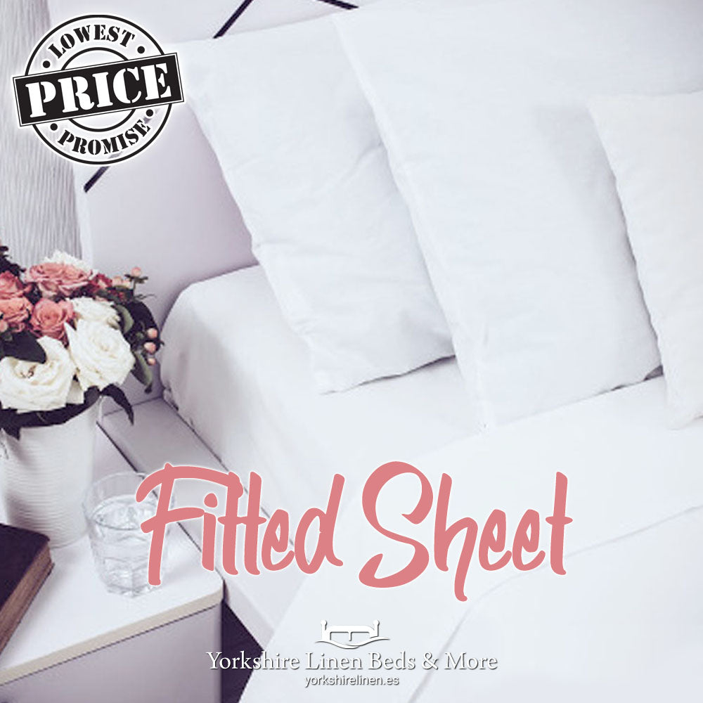 Essential White Fitted Polycotton Sheets - Yorkshire Linen Beds & More P01