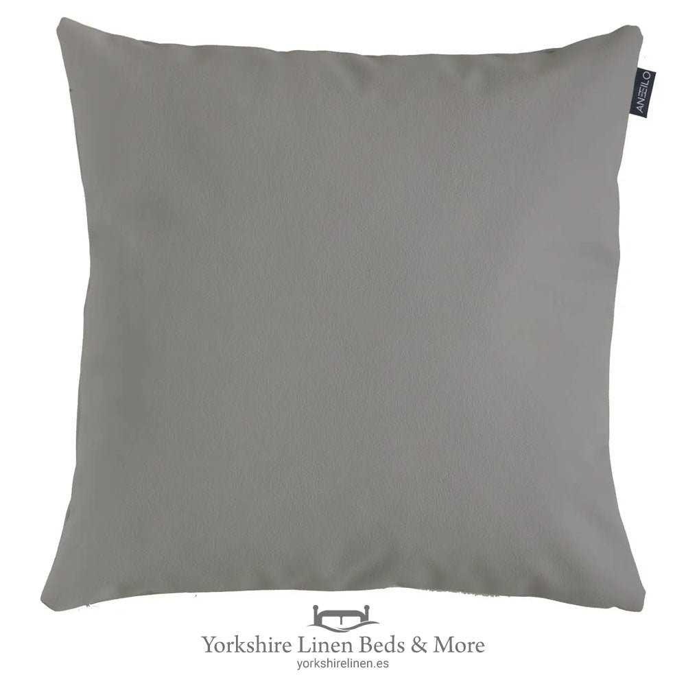 Faux Leather Cushions, Grey - Cushions & Cushion Covers - Yorkshire Linen Beds & More