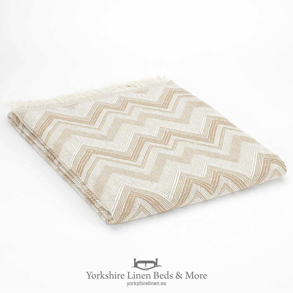 Faz 100% Cotton Multiuse Throw, Stone - Throws, Blankets & Bedspreads - Yorkshire Linen Beds & More