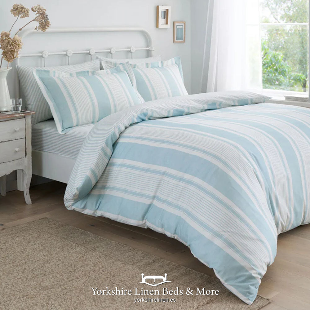 Finbar Striped Duvet Sets Blue & White