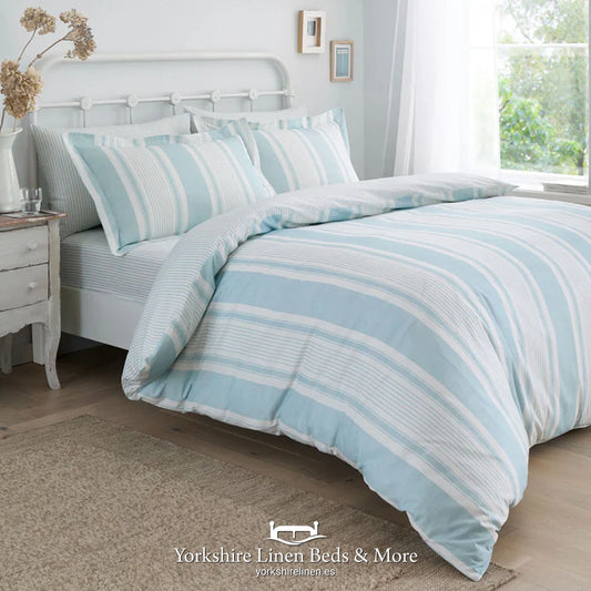 Finbar Striped Duvet Sets Blue & White
