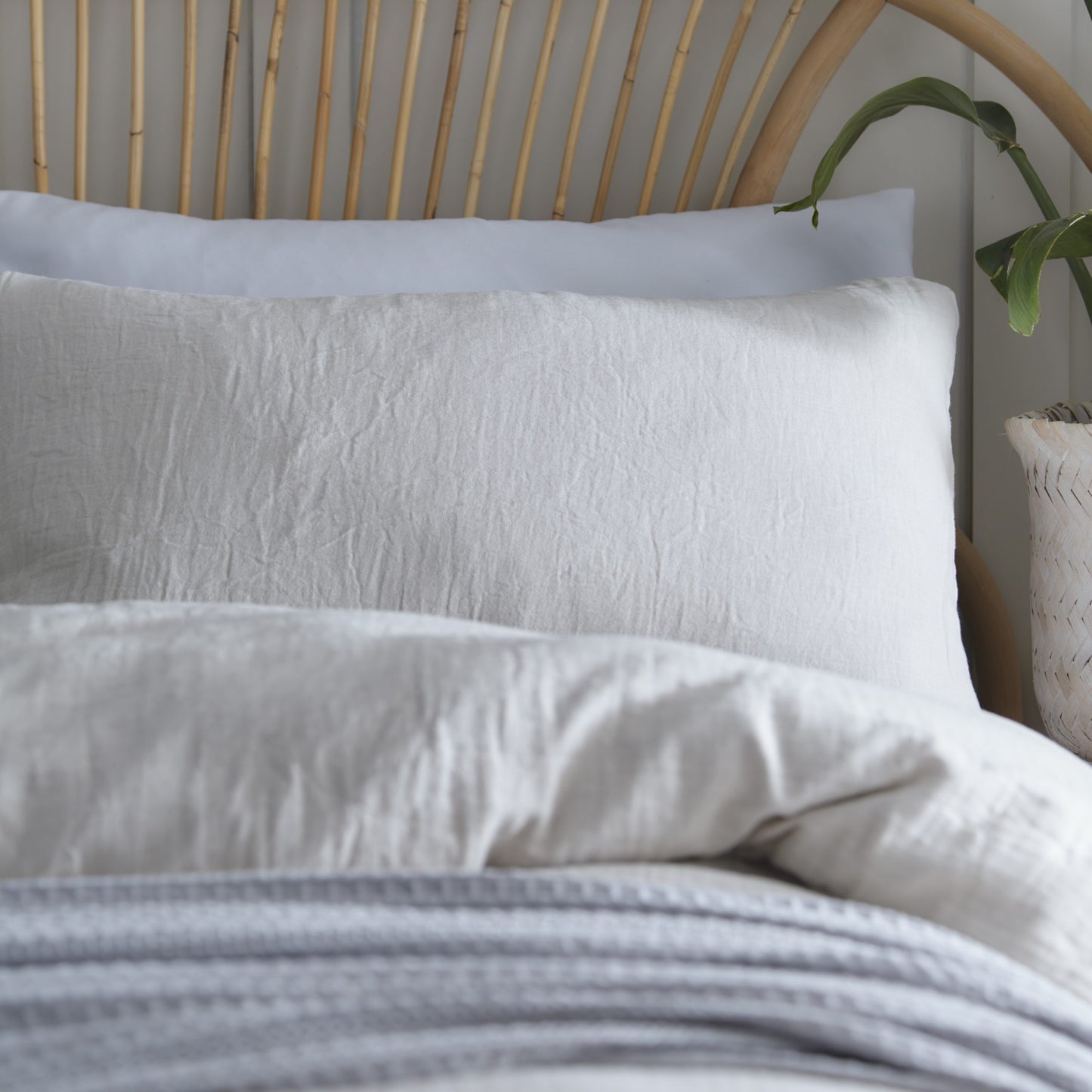 Relax Linen-Look 100% Cotton Duvet Sets, Natural