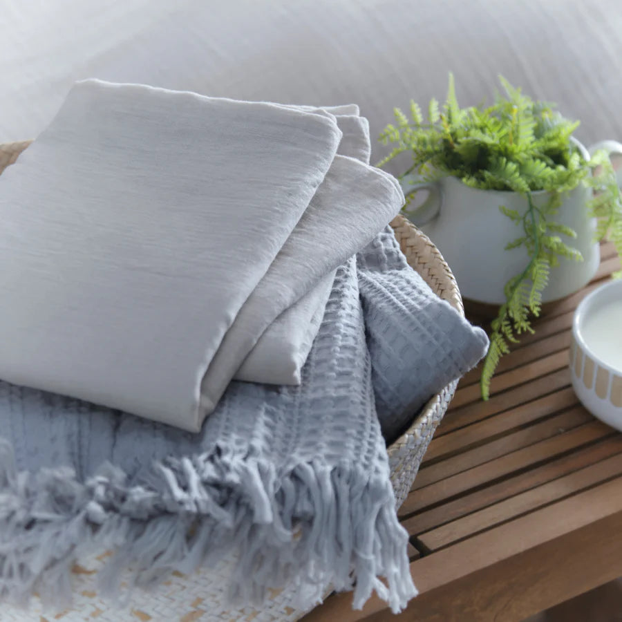 Fresco 100% Cotton Textured Duvets Set, Natural REDUCED TO CLEAR