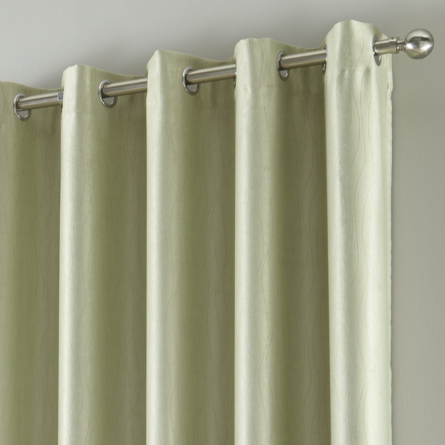 Goodyear Thermal Ring Top Block Out Curtains, Green