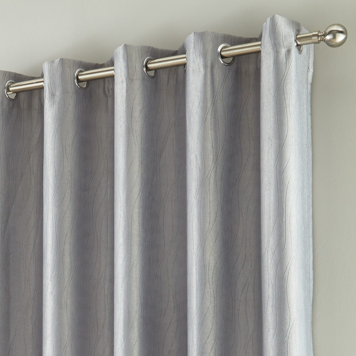 Goodyear Thermal Ring Top Block Out Curtains, Grey