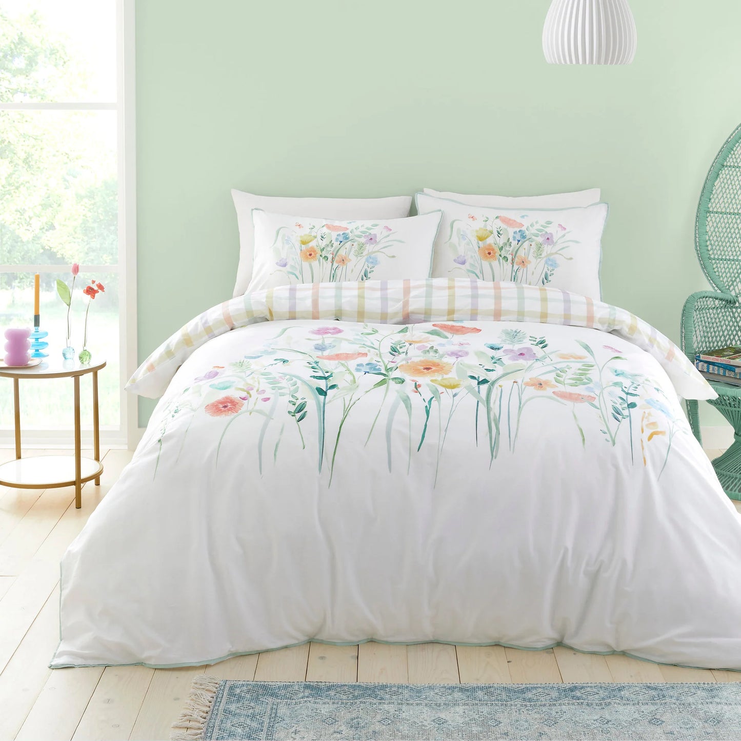 Garden Flowers 100% Cotton Duvet Set -Multi