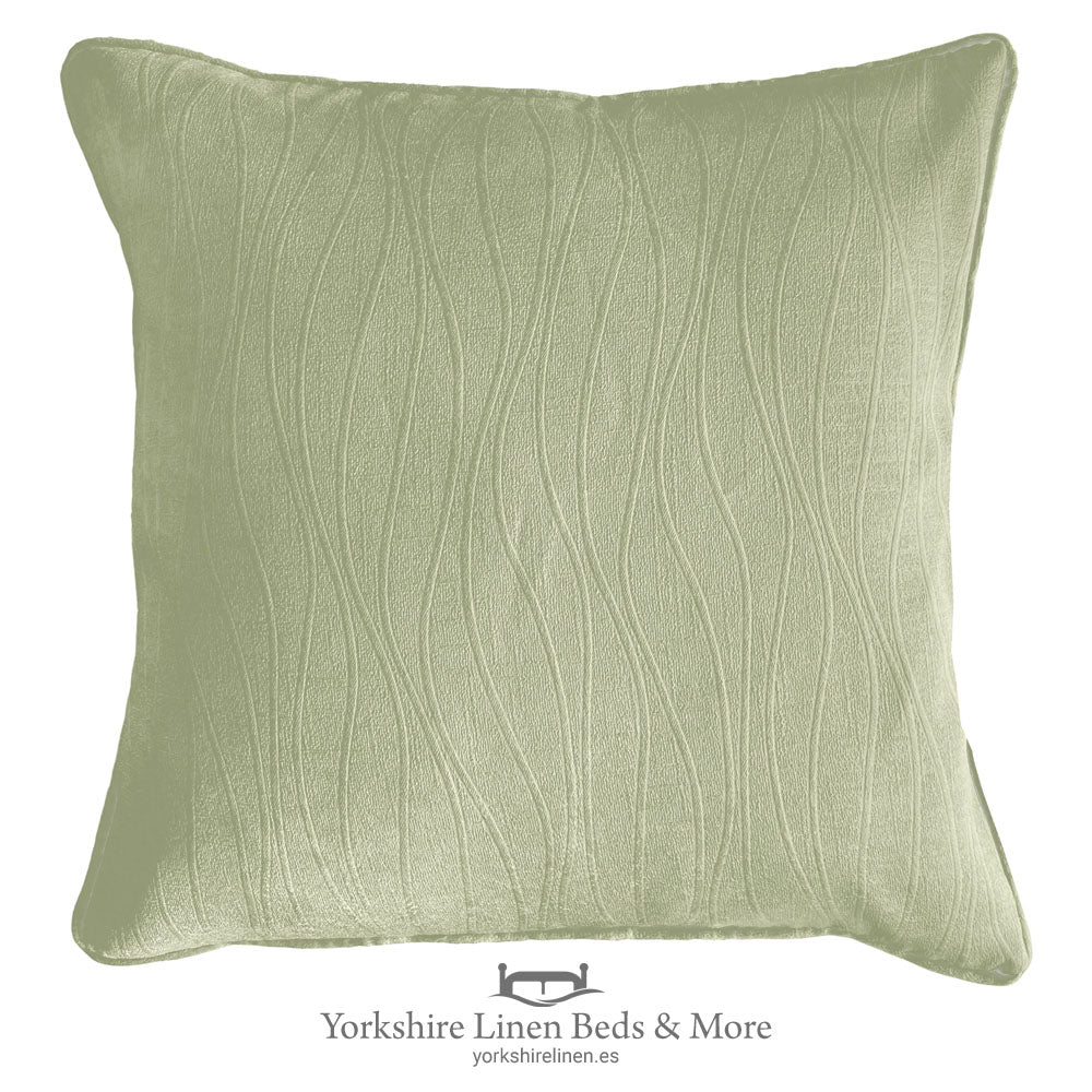 Goodyear Cushion Range, Green – Yorkshire Linen Beds More