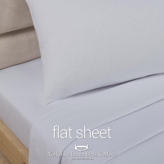 Grey Polycotton Flat Sheets - Yorkshire Linen Beds & More P03