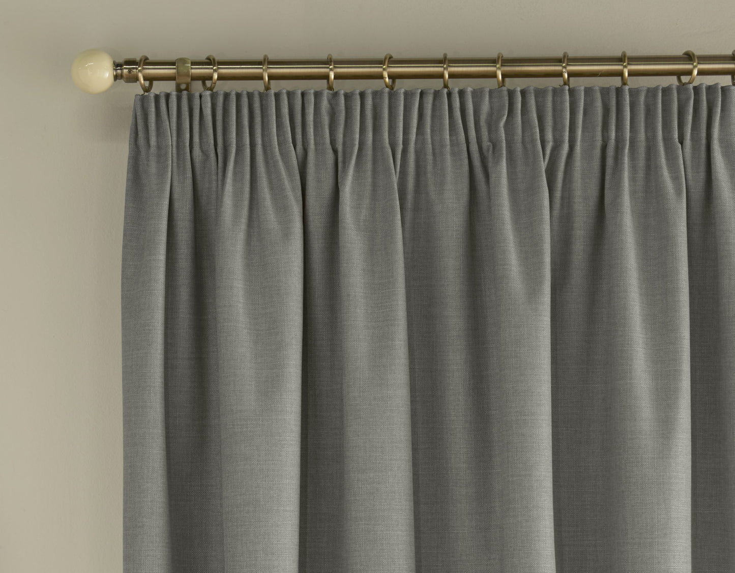 Harlow Pencil Pleat Blackout Curtains, Grey REDUCED TO CLEAR