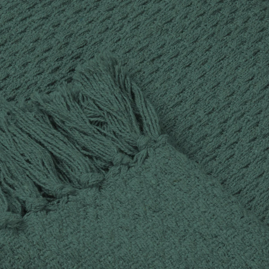Hayley 100 % Cotton Throw - Green