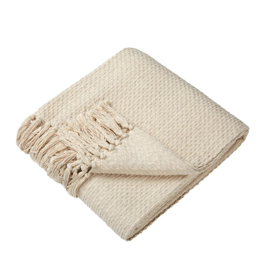 Hayley 100 % Cotton Cushion - Cream