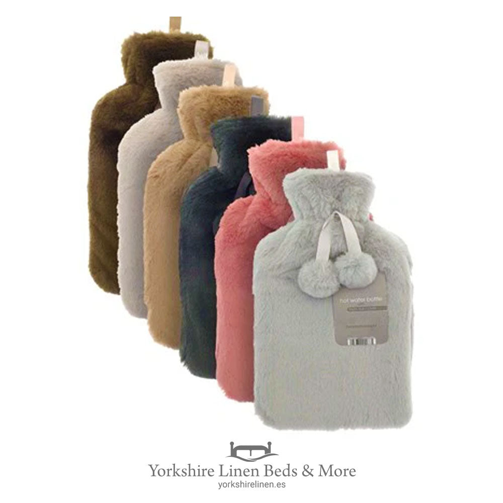 Hot Water Bottles Faux Fur- Assorted Colours