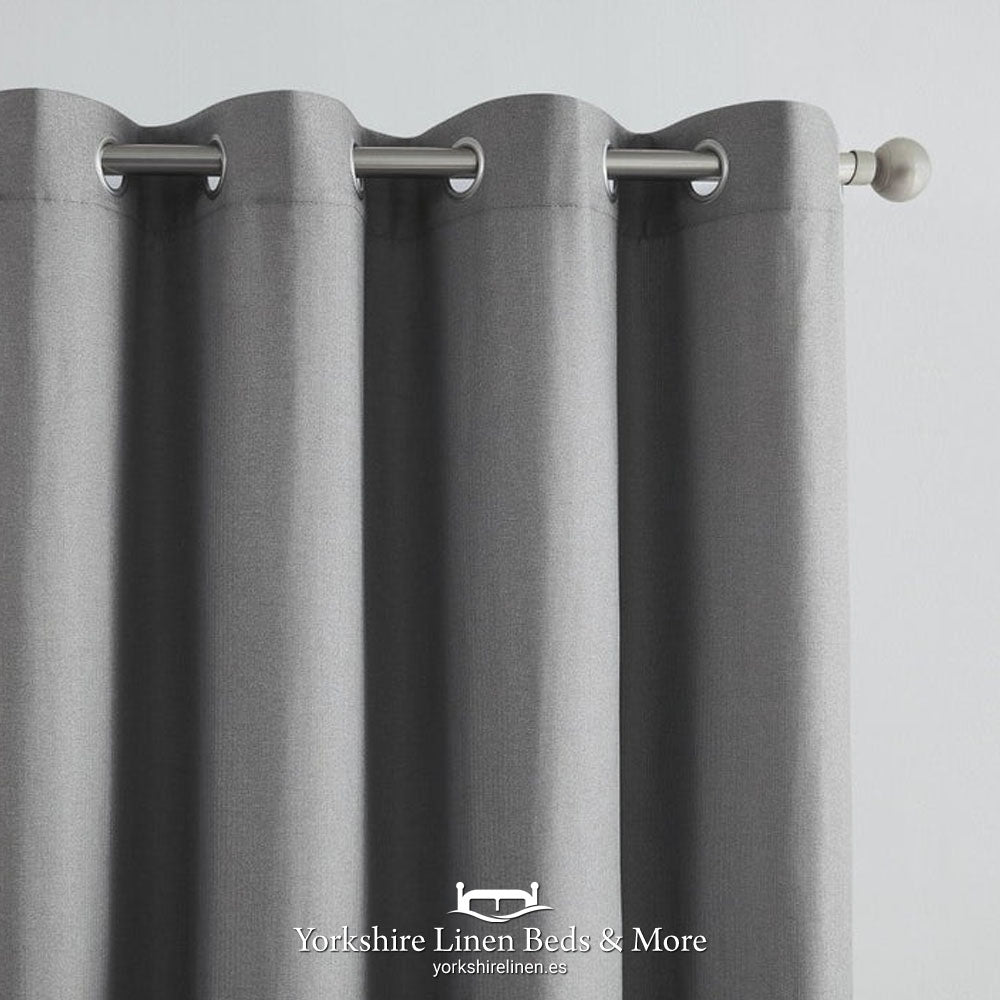 Hotel Collection Eyelet Blackout Curtains - Grey