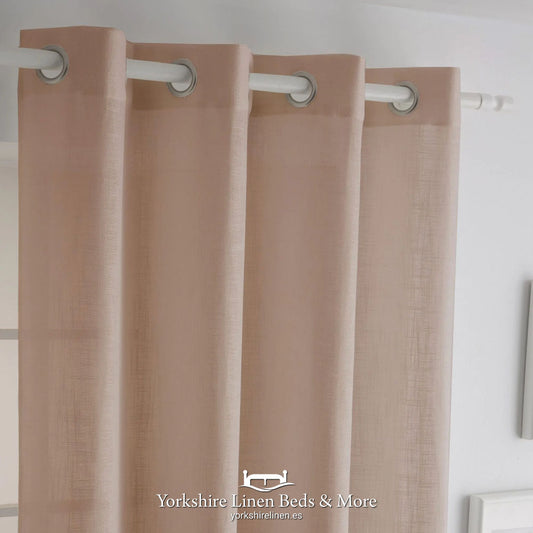 Italia Heavyweight Ringtop Rose - Curtains & Voiles, Yorkshire Linen Beds & More