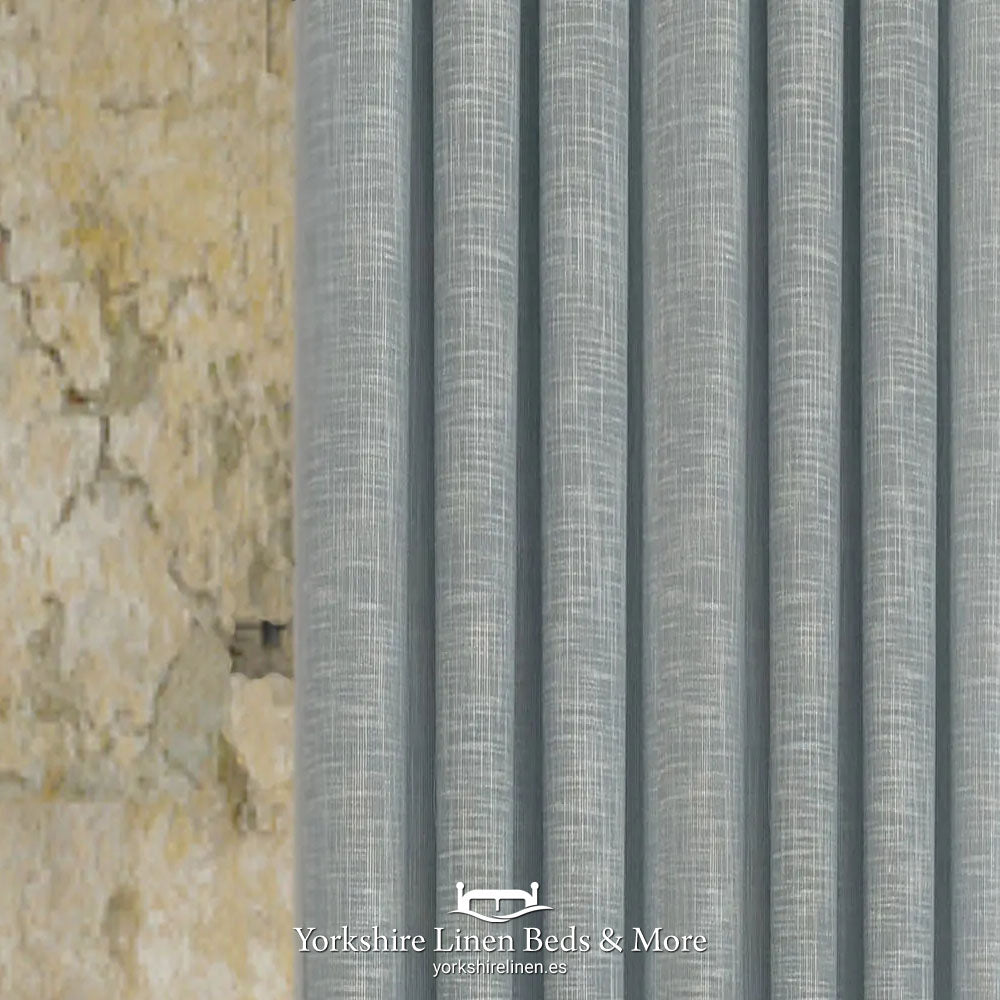 Jade Linen Look Heading Tape Voile Panels, Duck Egg Blue - Voiles and Net Curtains - Yorkshire Linen Beds & More