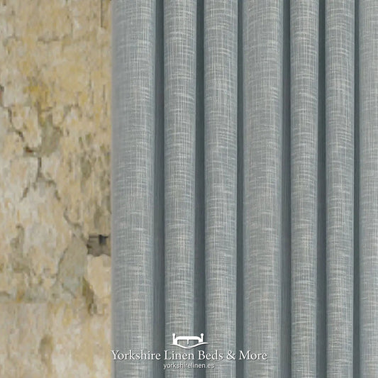 Jade Linen Look Heading Tape Voile Panels, Duck Egg Blue - Voiles and Net Curtains - Yorkshire Linen Beds & More