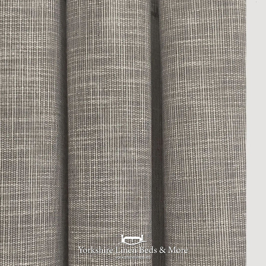 Jade Linen Look Heading Tape Voile Panels, Grey - Voiles and Net Curtains - Yorkshire Linen Beds & More