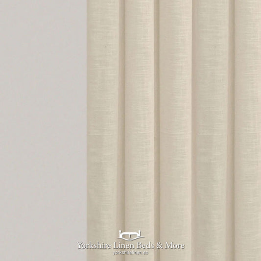 Jade Linen Look Heading Tape Voile Panels, Ivory - Voiles and Net Curtains - Yorkshire Linen Beds & More