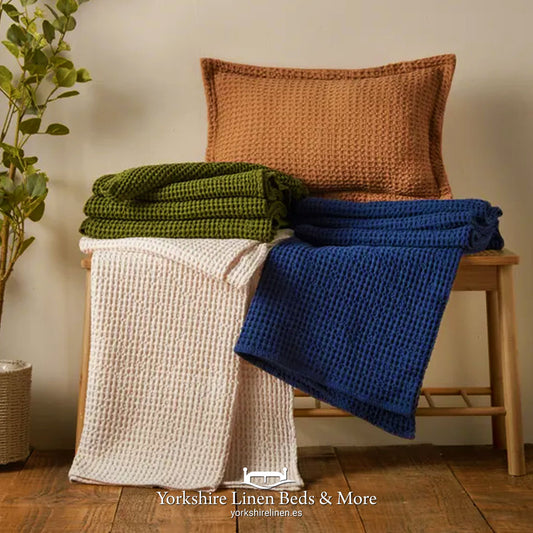 Jaipur Waffle Cotton Throws - Assorted Colours