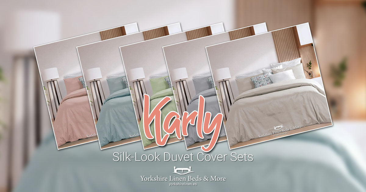Karly Silk-Look Duvet Cover Sets - Exclusive Bedroom Design from Yorkshire Linen Beds & More