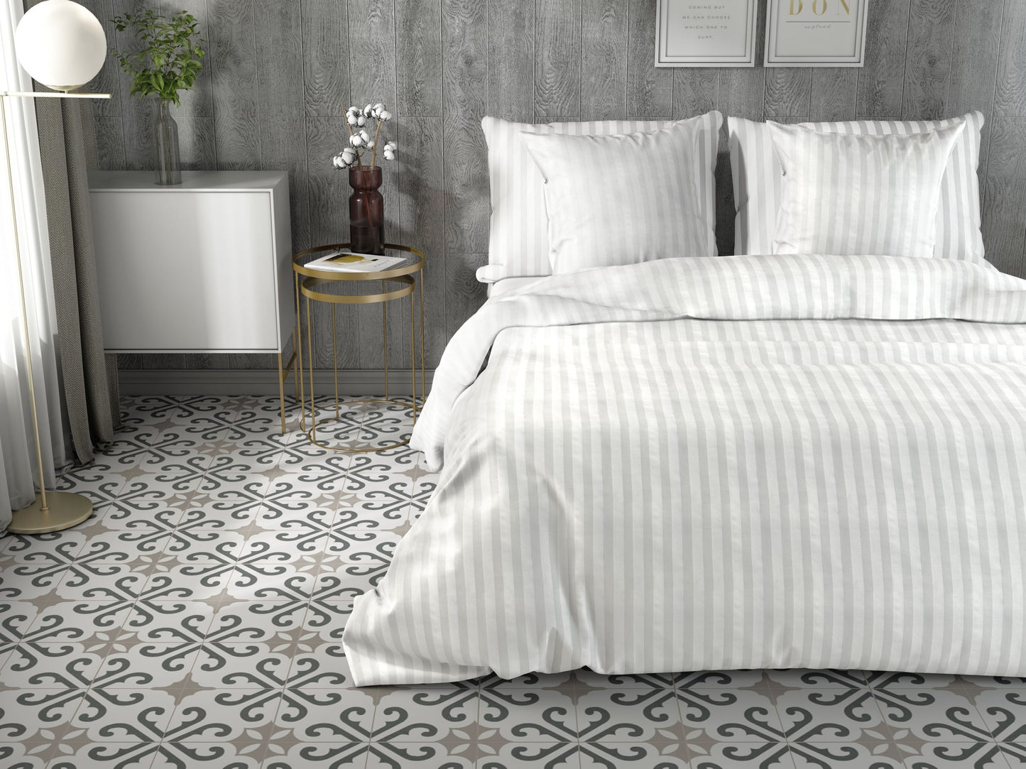 Satin Stripe 220TC 100% Cotton Duvet Covers