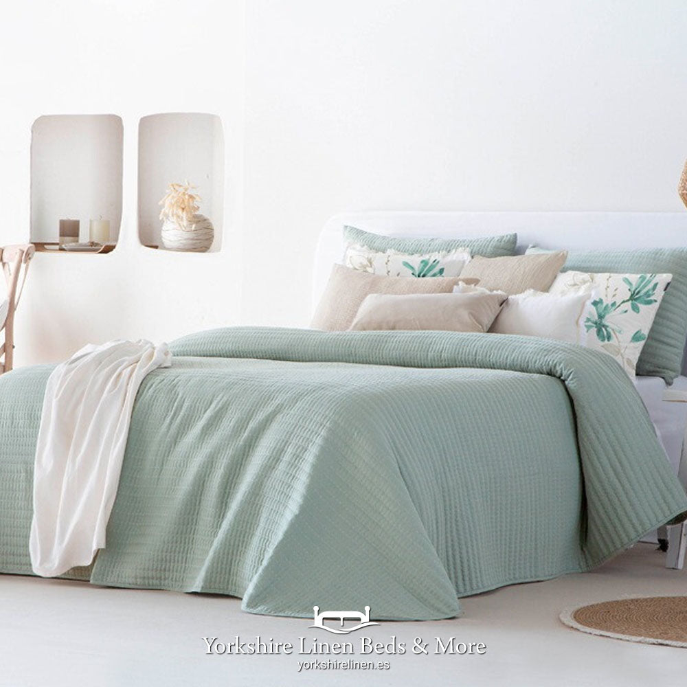Lindy Light Weight Bedspreads, Duck Egg - Bedspreads & Runners - Yorkshire Linen Beds & More