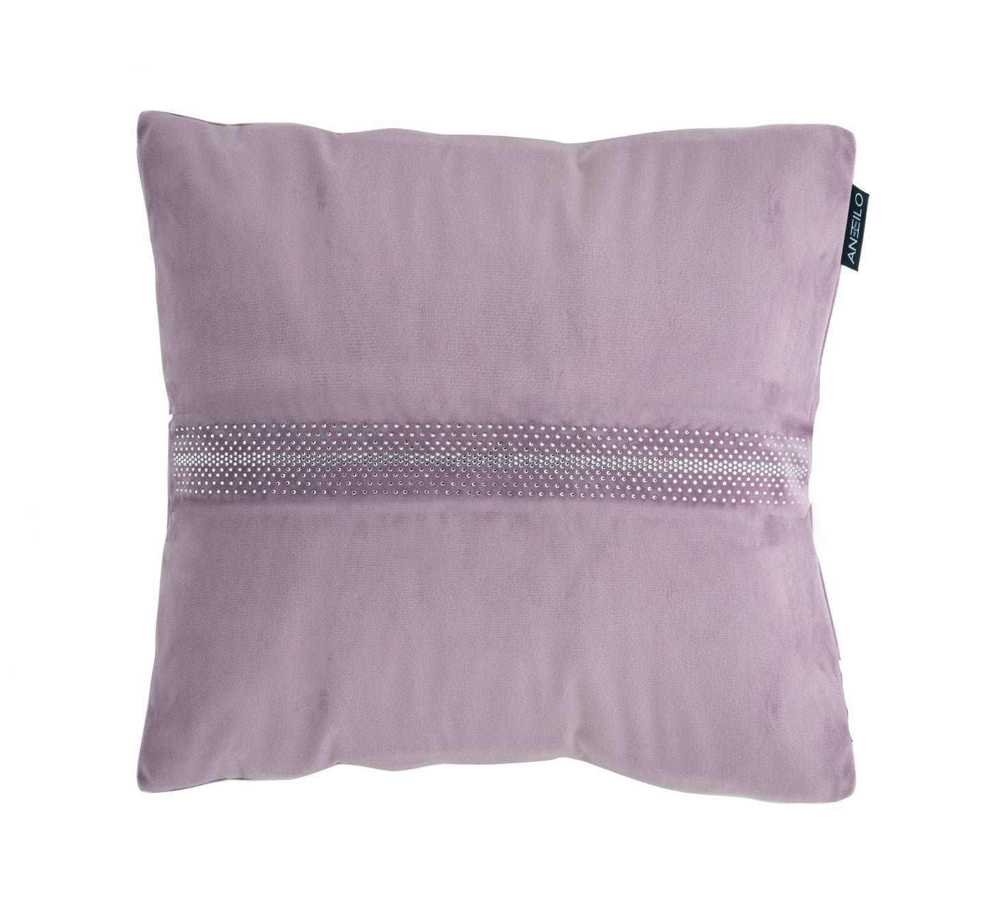 Velvet Diamante Cushion, Heather