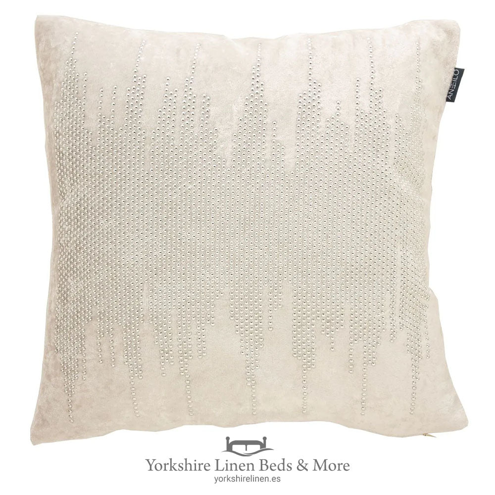 Luxury 21 Velvet Cushion, Silver - Cushions & Cushion Covers - Yorkshire Linen Beds & More